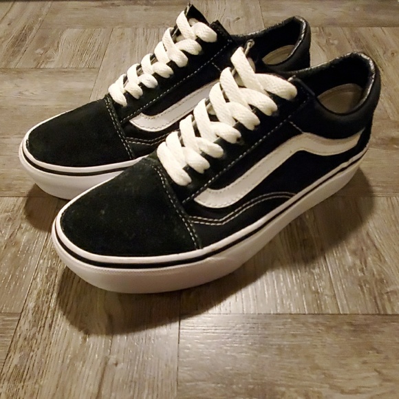 black and white vans size 5